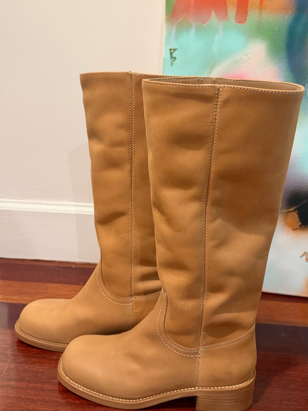 Steve Madden Tall Tan Leather Boots